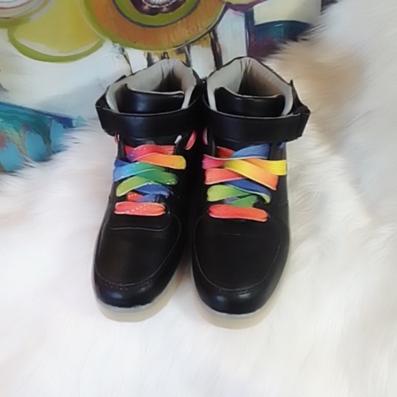 SZ 10 Black Light up sole Women's SZ 10 - Men's SZ 8.5 - Picture 3 of 6